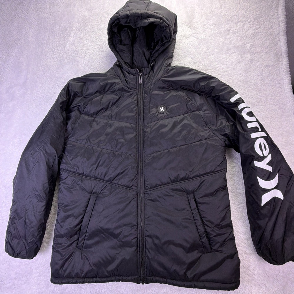 Hurley Portage Lightweight Packable Puffer Jacket Mens XL - Black